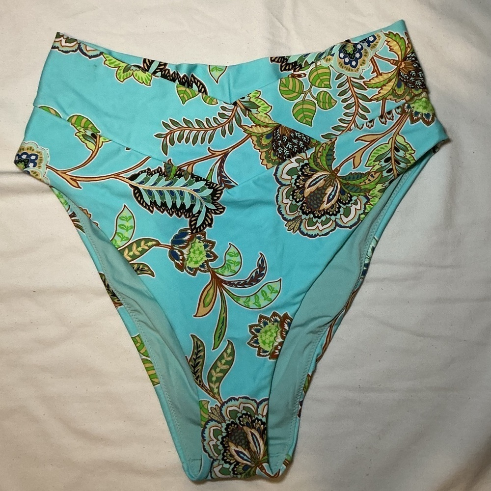 Floral High-Waist Swim Bottom